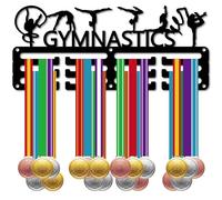 CREATCABIN Porta Medaglie Da Ginnastica, Porta Medaglie, Porta Medaglie, per Sport, In Metallo, Da Appendere, In Ferro,Piccolo, Decorazione, Premi per Uomini e Donne,Da Parete,per Casa,Badge 29x12.5cm
