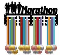 CREATCABIN Porta Medaglie Da Maratona Appendiabiti per Medaglie Da Corsa Espositore per Premi In Metallo per Sport Appendere Premi In Ferro Decorazione per Montaggio Piccolo Premi per Badge Da 29x13cm
