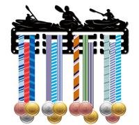 CREATCABIN Porta Medaglie per Canoa Appendiabiti per Medaglie Espositore Sport Premi da Appendere in Metallo Ferro Supporto Piccolo Decorazione Premi per Parete Casa Distintivo Ginnastica 29x12cm