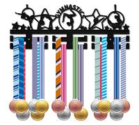 CREATCABIN Porta Medaglie per Ginnastica in Legno Appendiabiti per Medaglie Display Porta Medaglie Sportive Rack da Parete Montato su 30 medaglie Premi Nastro Supporto per Calcio Competizione 40x15cm