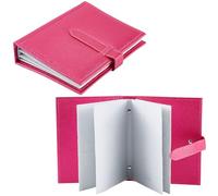 CREATCABIN Portaorecchini Organizer A Libro Portaorecchini In Pelle PU Da Viaggio Portatile Piccolo Organizer per Orecchini per Donne per Le Vacanze Rosa Intenso 18.6x13.7x4.1cm