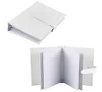 CREATCABIN Portaorecchini Organizer A Libro Portaorecchini In Pelle PU Da Viaggio Portatile Piccolo Organizer per Orecchini Borsa per Donna per Vacanze Bianco 18.6x13.7x4.1cm