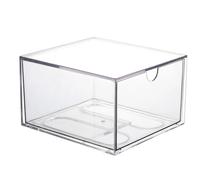 CREATCABIN Portasciugamani Monouso Il Viso Contenitore Salviette in Acrilico Trasparente Impilabile Trucco Pelle Pulita Contenitore Organizer Cassetto Bagno Accessorio Tavolo 16.5 x 15.4 x 9.8cm