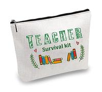 CREATCABIN Sacchetti Trucco in Tela Astuccio per Penne Cosmetico Multiuso Borsa da Viaggio Divertente con Cerniera Materiale Scolastico Regali Kit di Sopravvivenza per Insegnanti 10 x 7 Pollice