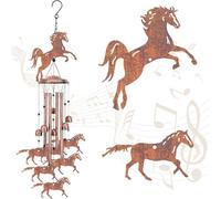CREATCABIN Scacciapensieri Canne al Vento Campanelli Eolici Esterni Campana A Vento Ciondolo A Forma Cavallo Campanelli Eolici Commemorativi Regali Condoglianze La Perdita Una 88cm