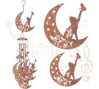 CREATCABIN Scacciapensieri Canne al Vento Gatto Esterni Campanelli Eolici Commemorativi Regali Condoglianze La Perdita Una Persona Cara Casa Giardino Patio Esterno Portico Cortile Spiaggia 88cm
