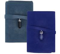 CREATCABIN Set di 2 carte per tarocchi in velluto, per carte di tarocchi, ciondoli in cristallo, borsa per il trasporto per principianti, mazzo di oracolo, fogli di cheat, colore: blu