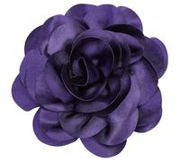 CREATCABIN Spilla A Forma Fiore Grande 20cm Spilla A Forma Camelia Viola Extra Large Spilla Vestiti Spilla in Tessuto Satinato Rimovibile Spilla Abiti Donna Accessori Abiti Festa 17.8x20x4.5cm