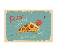 CREATCABIN Targa per Pizza Targhe in Metallo per Gatti Vintage Targhe in Metallo Divertenti Wall Art Garden House Plaque for Home Garden Kitchen Bar Pub Living Room Office Garage Poster Plaque 12 x