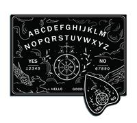 CREATCABIN Tavola degli Spiriti Legno Tavola A Pendolo Tavole Ouija Parlanti Legno Planchette Kit Divinazione per Rabdomanzia Nera Gioco agli Spiriti Decorazione per Wicca Bilancia 11.8 x 8.3 Pollice