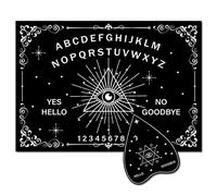 CREATCABIN Tavola degli Spiriti Legno Tavola Pendolo Ouija Parlanti Planchette Gioco Divinazione per Rabdomanzia Nera Caccia Spirito Decorazione Messaggio Metafisico per Wicca 30x21cm-God Eye