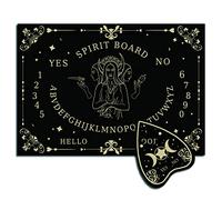 CREATCABIN Tavole Ouija Parlanti in Legno Tavole A Pendolo Planchette Black Dowsing Divination Wood Spirit Board Game Kit Spirit Hunt Messaggio Metafisico per Wicca Pagan 11.8 x 8.3 inch-Moon Goddess
