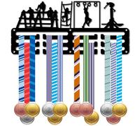 CREATCABIN Teen Titans Porta Medaglie Display Porta Medaglie Appendiabiti Sport Metallo Premi da Appendere Ferro Supporto Piccolo Decorazione Premi per Parete Casa Badge Gara Ginnastica Nuoto 29x13cm