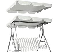 CREATCABIN Telo di Ricambio per Altalena da Esterno per Patio 3 Posto per Veranda in Tessuto Oxford 210D Impermeabile con Protezione UV per Amaca da Giardino Coprimobili Beige 164x114x15cm