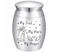 CREATCABIN Urna per Ceneri Angolare Farfalle Ricordo Urna per Cremazione Mini Urne in Acciaio Inossidabile Portacenere Commemorativo Contenitore Contenitore per Ceneri Umane papà Animali 4x3x3cm