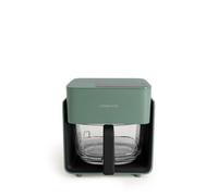 CREATE/AIR FRYER STUDIO CRYSTAL/Friggitrice ad aria 4,2 L senza vaporizzatore d’acqua verde salvia/Capacità 5-6 porzioni, 6 programmi, vassoio in vetro, controllo di tempo e temperatura, 1300W