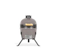 CREATE/BBQ KAMADO/Barbecue affumicatore in ceramica grigio 13 pollici/Può arrostire, affumicare e cuocere, con regolatore di temperatura e due prese d’aria.