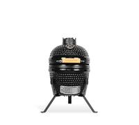 CREATE/BBQ KAMADO/Barbecue affumicatore in ceramica nero 13 pollici/Può arrostire, affumicare e cuocere, con regolatore di temperatura e due prese d’aria.