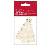 Create Christmas - Etichette in legno incise, 4 pezzi, alberi, artigianato, regalo, decorazione per biglietti, fai da te, decorazioni, spazi vuoti
