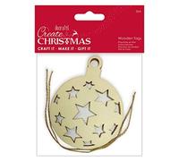 Create Christmas Laser Ball Cut Tag in legno 2 pezzi, artigianato, regalo, regalo, creazione di biglietti, artigianato fai da te, decorazione, spazi vuoti