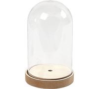 Create Crafts 52163 - Vaso a campana con supporto in legno, 18 x 11 cm