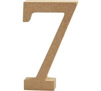 Create Crafts 56345 Creativ"7" - Numero in MDF, marrone, 13 x 2 cm