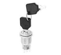 Create idea 1 interruttore a chiave in acciaio inox a 3 pin, 19 mm, a 2 posizioni, in acciaio inox, con anello di tenuta e 2 chiavi, colore argento