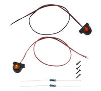 Create idea 1 Paio Di Luci Di Posizione Bicolore 1/14 RC Luci Di Posizione Laterali Per Auto RC Fai Da Te Modello Di Rimorchio Per Trattori RC Compatibile Con T-amiya Arancione E Rosso
