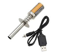 Create idea 1 Set 1800MAh Nitro Glow Plug Accenditore Ricaricabile Con Caricabatterie DC 3,7V 300mA Per Motore Nitro A Gas Compatibile Con 1/8 1/10 RC Auto