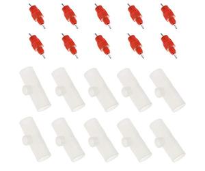 Create Idea - 10 capezzoli automatici per pollame e acqua, 10 pezzi in PVC per pollo, oche, polli, allevatori, pollastre, anatre e uccelli da gioco