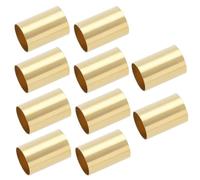 Create idea 10 manicotti in ottone con diametro esterno di 6,35 mm, diametro interno 6,04 mm, per chitarra con ghiera in ottone, per convertire l'albero in solido
