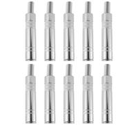 Create idea 10 pezzi 6,35 mm mono jack femmina 1/4 di pollice connettore audio per microfono e chitarra