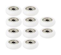 Create idea 10 Pezzi Di Puleggia In Nylon E Acciaio Al Carbonio Con Cuscinetti A Sfera Rulli Guida Per Accessori Per Ferramenta Per Mobili Porte Scorrevoli Porte Scorrevoli In Vetro (5x23x7mm)
