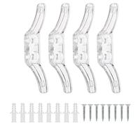 Create idea 10 tacchetti per tende in plastica trasparente, avvolgibili con viti per tende da finestra, tende da sole, corde