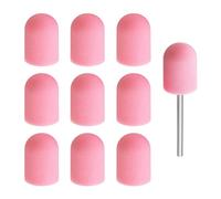 Create idea 11 cappucci abrasivi per manicure, 16 x 25 mm, per manicure, lucidanti, a grana fine, strumento per manicure, per unghie naturali, unghie artificiali, rosa