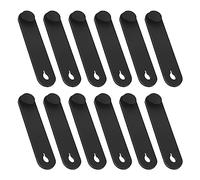 Create idea 12PCS Fascette per cavi in gomma organizer per cavi cinghia di gestione del filo per moto auto prodotto meccanico cavo caricabatterie domestico 57x12mm nero