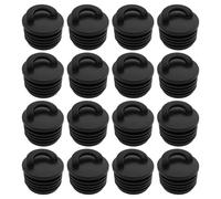 Create idea 16 Pezzi Tappi di Scarico per Kayak in Gomma Morbida Tappi per Fori di Scarico per Kayak Canoe Barche da Pesca Barche Gonfiabili 40x27 Mm Nero