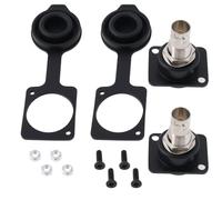 Create idea 2 Connettori BNC Tipo D Per Montaggio A Pannello 75 Ohm Per Video SDI 31x26 Mm Nero