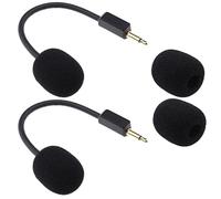 Create idea 2 Microfoni Di Ricambio Da 3,5 Mm Compatibile Con Razer BlackShark V2 V2 Pro V2 SE Microfono Auricolare Con Manicotti In Spugna Di Ricambio Accessori Per Auricolari Nero