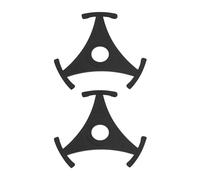 Create idea 2 PCS Adattatore per Dischi in Vinile Triangolare Adattatore per Foro Centrale per Dischi in Vinile ABC in Plastica da 45 Giri Giradischi Fonografo