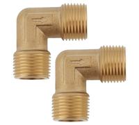 Create idea 2 Pezzi 16,5 Mm Filettatura Maschio Gomito 90 Gradi Connettore In Ottone Adatto Per Compressore D'aria Senza Olio