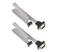 Create idea 2 pezzi 9 pin seriale Db9 maschio a 10 pin IDC scheda madre header montaggio a pannello Cacle PNL9M16 40 cm