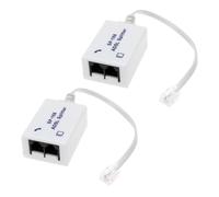 Create idea 2 Pezzi ADSL Filter Splitter Adatto Per Linea Telefonica 1 A 2 RJ11 6P4C 6P2C Maschio A Doppia Femmina Adattatore Convertitore Modem Telefonico