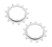 Create idea 2 pignoni per bicicletta a 11 velocità 13 denti, in acciaio, ruota libera a velocità singola, compatibile con Shimano serie HG, per mountain bike e bici da strada, argento