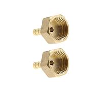 Create idea 2 raccordi in ottone per tubi, da filettatura 1/2¡± BSP a coda spinata da 6 mm, per tubi per carburante, aria, gas, acqua, olio