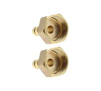 Create idea 2 raccordi in ottone per tubi, da filettatura 1/2¡± BSP a coda spinata da 8 mm, per tubi per carburante, aria, gas, acqua, olio