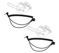 Create idea 2 set di auricolari a tubo acustico da 3,5 mm con auricolari a fungo, compatibili con Motorola compatibile con altoparlanti radio Icom, microfoni
