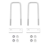 Create idea 2 Set Kit Bulloni A U Bulloni A U Quadrati In Ferro Zincato Con Dadi M10 Piastra Telaio Per Auto Rimorchi Tubi Idraulici Applicazioni Industriali