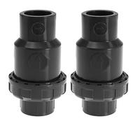 Create idea 2 valvole di ritegno dell'acqua da 32 mm, valvola di ritegno interna, valvola di ritegno, accessori per tubo dell'acqua, accessori per il riflusso, in PVC, grigio