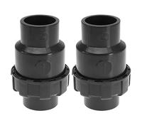 Create idea 2 valvole di ritegno dell'acqua da 50 mm, valvola di ritegno interna, valvola di ritegno, accessori per tubo dell'acqua, accessori per il riflusso, in PVC, grigio